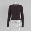 Fall Winter New Women's Slim Fit Knitted Long Sleeve Cardigan Base Sweater, European American Style