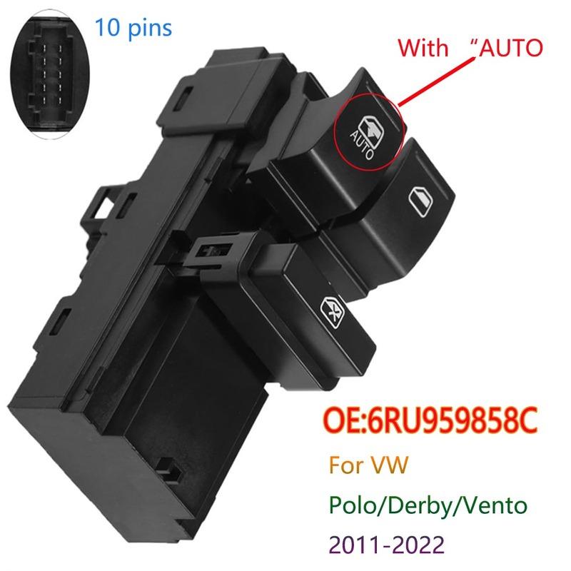 6RU959858C Accessories for VW Volkswagen Polo Derby Vento 2011- Front Electric Power Window Switch Control Button Auto Parts