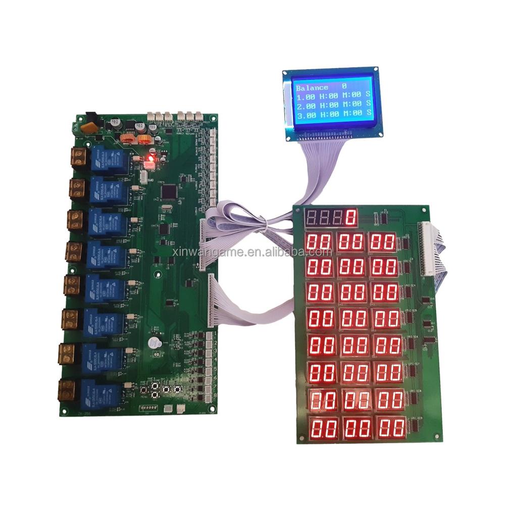 Xinwa JY-258 8-Channel Universal Plug Relay Timer Board Coin Acceptor Time Controller Customizable for Wash Machine Vending