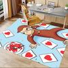 1PC curious george heart Non-Slip Floor carpet, suitable for Office, bedroomand playrooms. It can also be used as a sofa footrest cover-T21