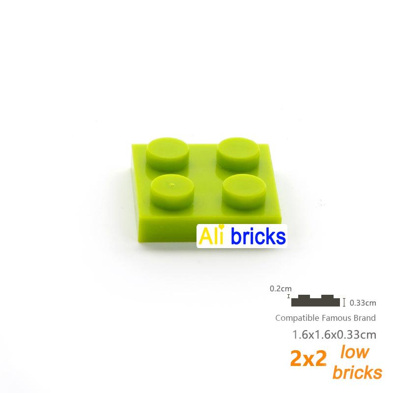 30pcs MOC Assemble Particles 3022 Thin Plate 2x2 Dots Building Blocks 2*2 Figures Bricks DIY Educational Creative Toy for Kids