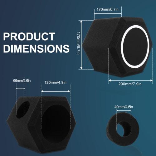 Marisflo Professional Microphone Isolation Ball with Dual-Layer Pop Filter and High-Density Foam for Superior Noise Cancellation