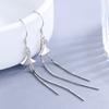 S925 Sterling Silver Small Skirt Long Tassel Earrings Women's Scallop Chain Korean-Style Elegant Earrings Fan-Shaped Earrings
