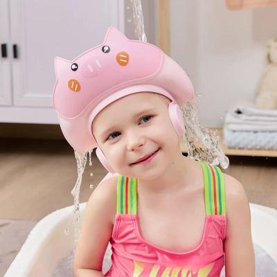 Piggy Cartoon Ear Protection Children's Shower Cap