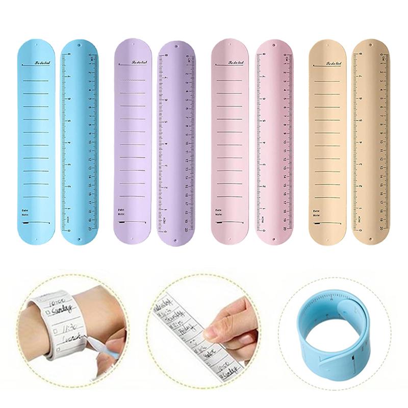 Silicone Wristband Wristband Notebook Reusable Erasable To-Do List Bracelet Curve Ruler Multi-Functional