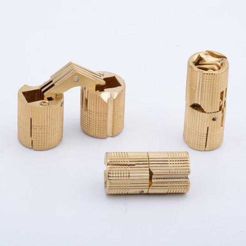 8 10 12 14 16 mm Koperen Scharnieren Cilindrisch Verborgen Onzichtbaar Messing Scharnieren Voor Meubels Kast Hardware