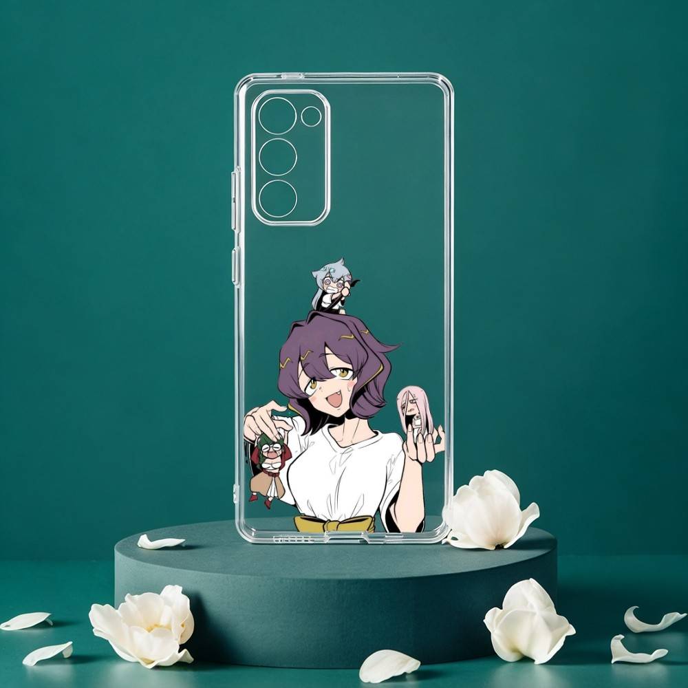 Sprudelnde Magical Girls Manga Handyhülle für Samsung Galaxy S24 S25 S23 S22 S21 Plus S24 S25 Transparente Hülle