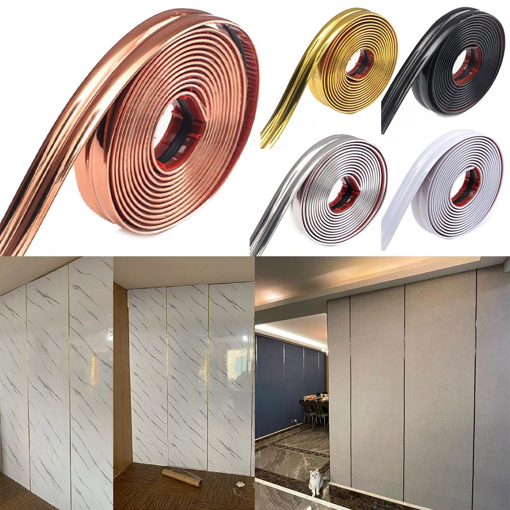 2CM * 5M Fliesen Aufkleber Band Boden Wasserdichte Wand Lücke Abdichtung Streifen Gold Silber Fliesen Schönheit Naht Aufkleber Hause Deco