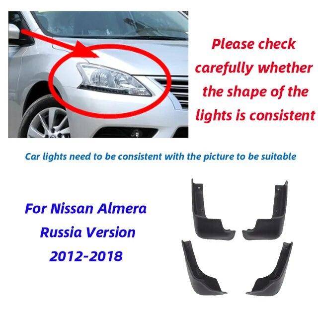 Auto-Schmutzfänger für Nissan Almera G11 Russland-Version / Sylphy 2012–2018, Spritzschutz, Schmutzfänger, Kotflügel, Kotflügel, G15 2013 2014 2015