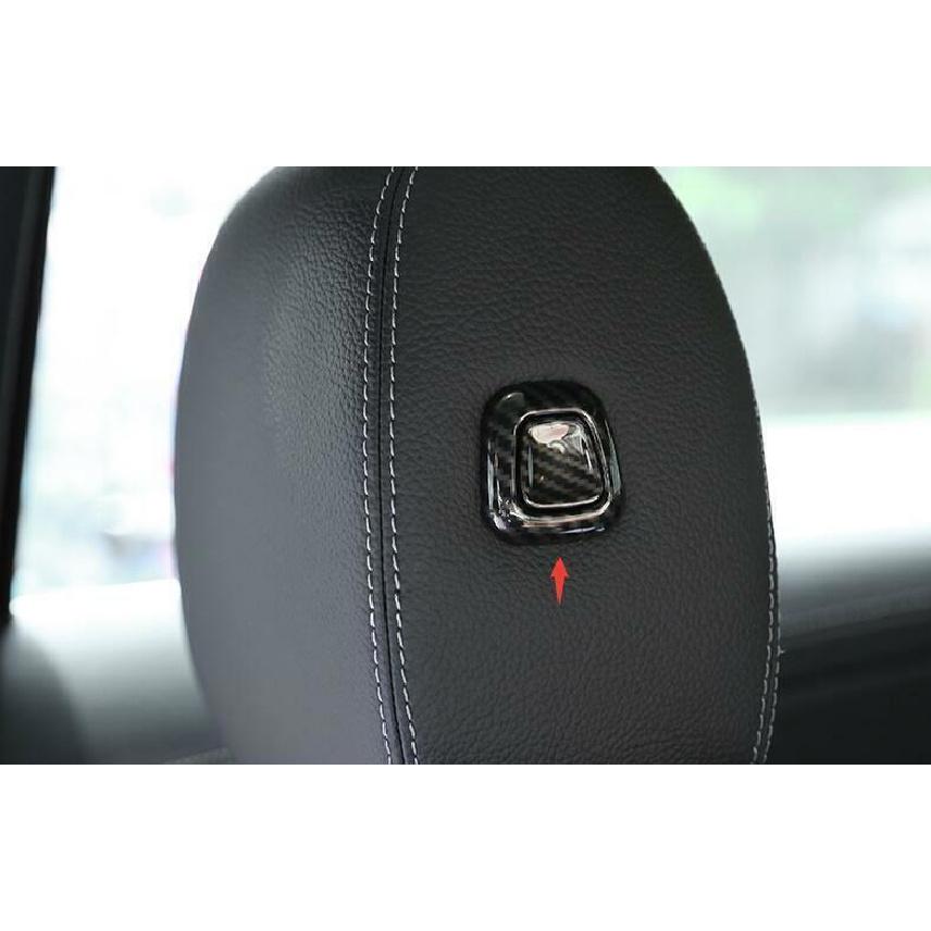 Fit For Benz GLB -22 Carbon Fiber Style Seat Headrest Button Ring Cover Trim