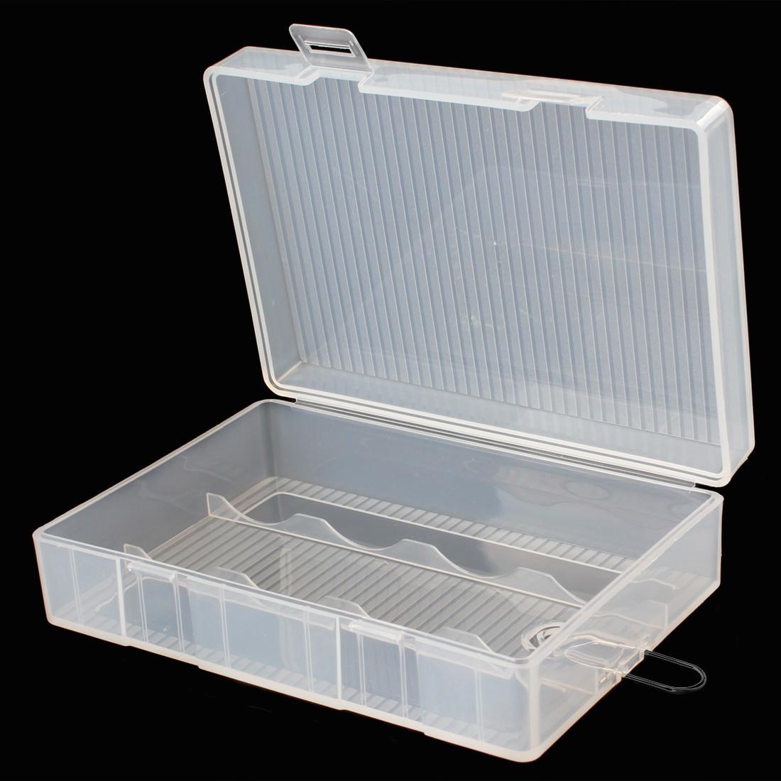 

Transparent Hard Plastic Case Holder Storage Box for Model 26650 Batteries, Portable Battery Organizer