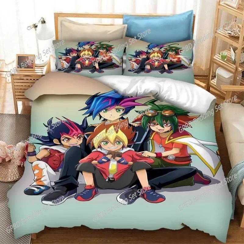 Anime Yu Gi Oh Duel Yugi Beding Set 3D Printed Suitable for Bedrom Soft Duvet Cover Set With Pilowcases Children Kids Home Textile