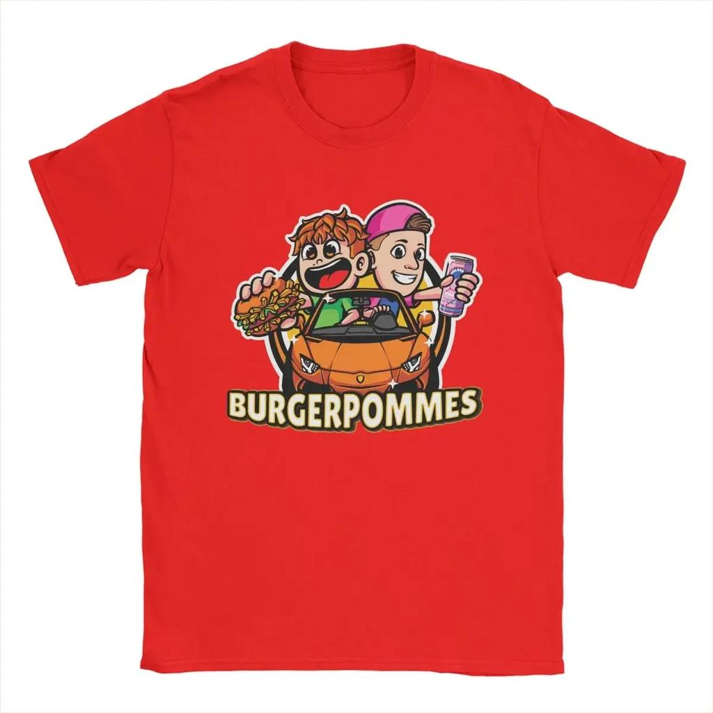 Uomo Donna Burgerpommes LukasBS ICrimax Magliette Grafiche Merch Magliette in Cotone Vintage Top Tee Abbigliamento Estate