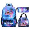 Kpop Peripheral Printing Student Schoolbag Large Capacity Casual Backpack Three-Piece Set