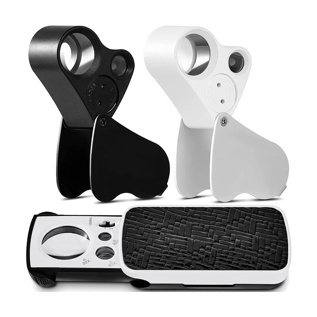 Buy 3 Pieces Jewelers Loupe 30X 60X 90X Jewelers Eye Loupe Magnifier Jewelry Magnifying Glass