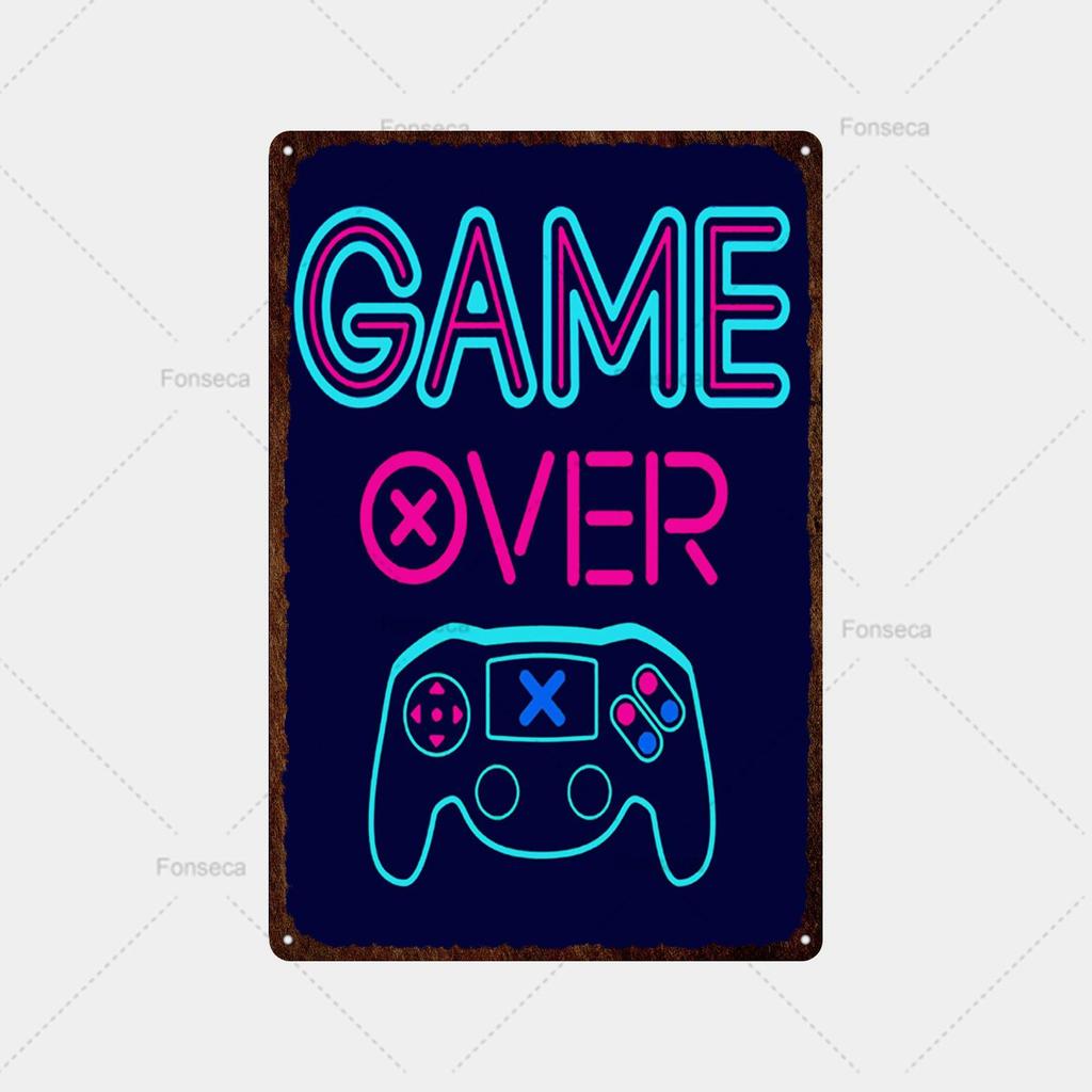 Neon-Spielschild, Metallschild, Vintage-Blechschild, Metall, Vintage-Bar, Vintage-Wanddekoration, Bar, Club, Loch, Metallposter