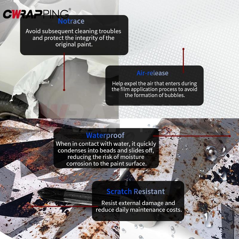 Rust Camouflage Film Exterior Car Stickers Wrap Vinyl Car Body Films Motorcycle Adhesive Vinyl Motorcycles Wrapping Tools Vinyls