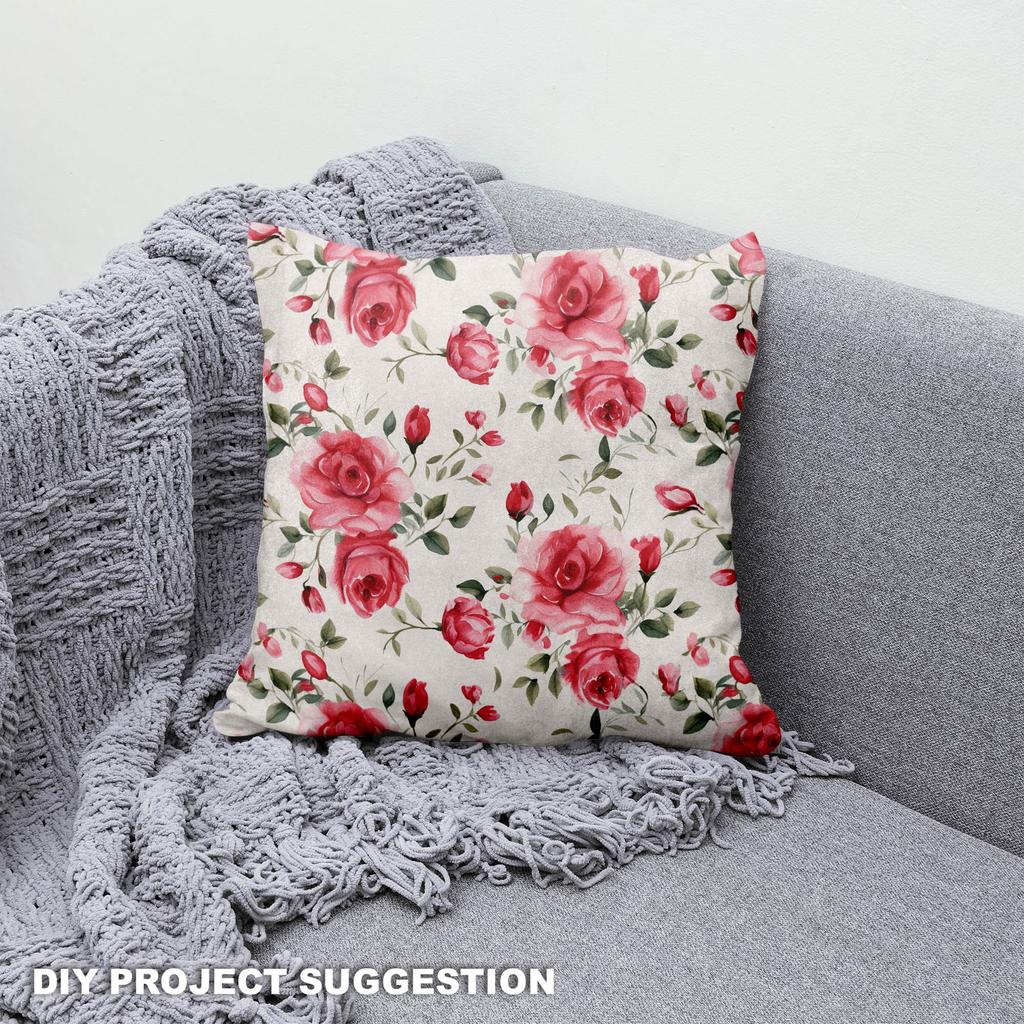 Royal Samt Stoff Polyester Zum Nähen - Motiv Blumen - Rdx2551