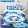3PCS Custom Name Bahia FC Crest Design Bedding Set, Including 1pc Duvet Cover And 2pcs Pillowcases, Suitable for dorms and bedrooms Gift