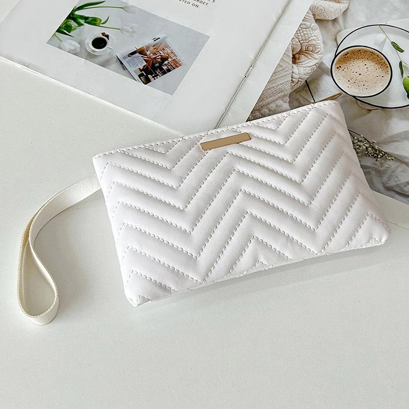 

2025 новая волна вышитая сумка-клатч для выхода универсальная маленькая ручная маленькая квадратная сумка мини-сумка для мобильного телефона и мелочи белый