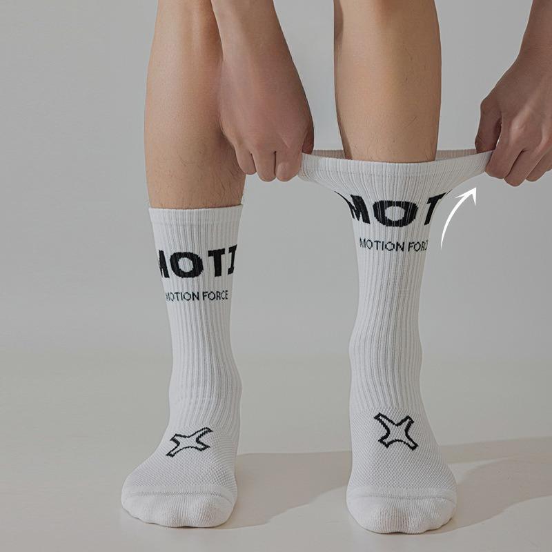 Cycling Socks, Men's Bicycle Reflective Socks, Mountain Climbing Sports Running Mountain Biking Long Socks, Breathable for Spring and Summer