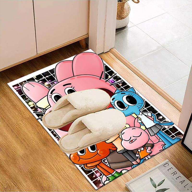 Gum-ball's Amazing World Floor Mat for Living Room, Game Rooms, Office, Bedroom, Office Floor Mat Playful Design, Christmas fan gifts