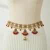 Metal Ethnic Style Belt Bell Pendant Body Chain Versatile Tassel Belly Chain  Women