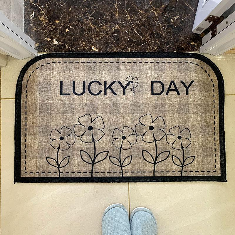 

Противоскользящий льняной коврик с рисунком для гостиной, спальни и ванной комнаты 40x60 cm