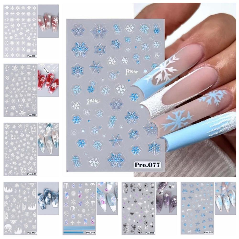 

Manicure Ornaments Christmas Snowflakes Nail Decals Christmas Snowflakes Nail Stickers Girls