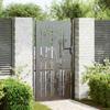 Garden Gate Black 110 X 205 Cm Powder Coated Steel