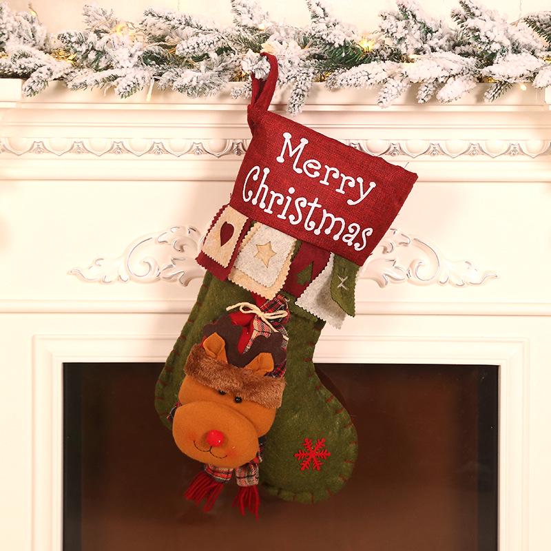 New Christmas Decorations, Creative Cartoon Santa Christmas Stockings, Gift Bags