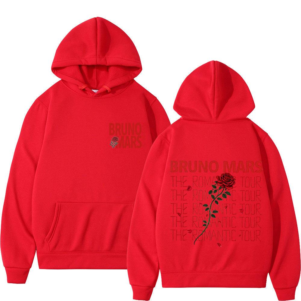 Bruno Mars The Romantic Tour 2026 Print Hoodie Unisex Fashion Pullover Long Sleeves Loose Aesthetic Sweatshirts Fan Gifts