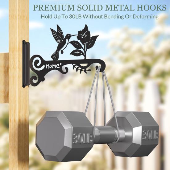 2 Stück Metall Pflanzenhänger Dekorative Vogel-Silhouette Wandhaken Schwerlast Pflanzenhänger zum Aufhängen von Blumenampeln Vogelhäuschen Innen- und Außenbereich