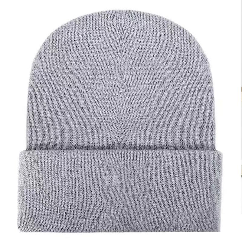 Unisex Warm Winter Beanie Hat, Stretch Knitted Solid Color Cap, Casual Soft Hat for Men and Women, Autumn Winter Cold Weather Headwear
