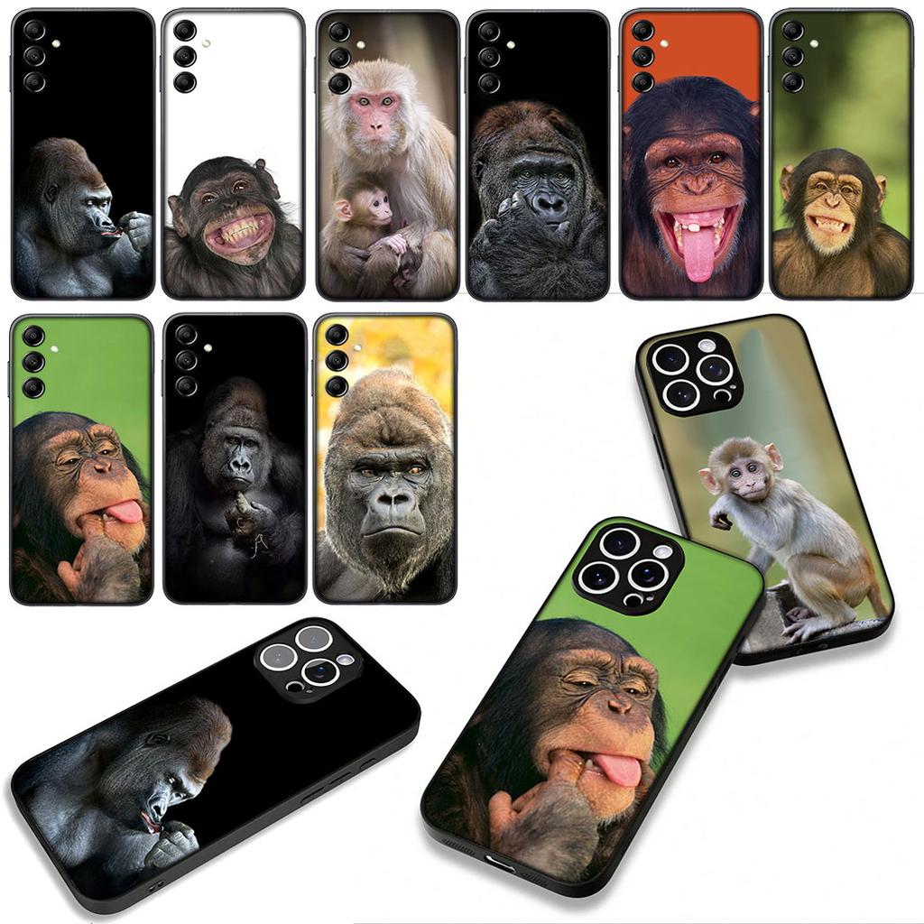 Phone Cover Monkey Gorilla Ape Baby Casing for Samsung Galaxy S25 S24 S22 S23 FE Ultra Plus A56 A05 A06 A15 A16 A55 S7 Edge Case