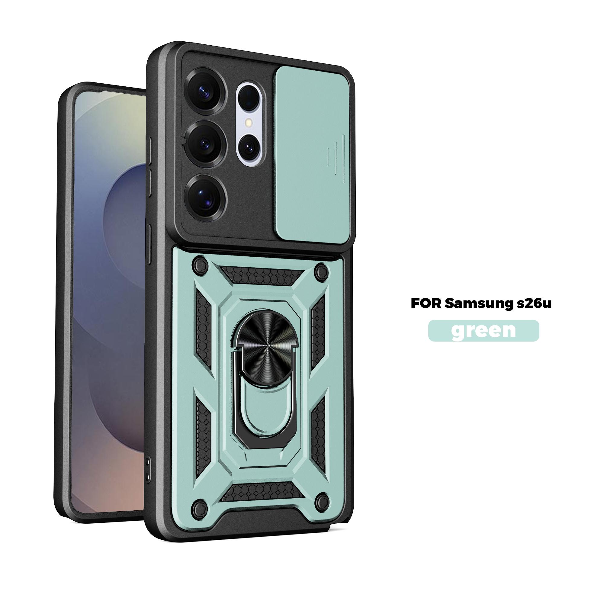 

For Samsung Galaxy S26 Ultra Case Galaxy S26 Plus s26 s26+ Magnetic Ring Holder Armor Phone Case Slide Camera Protect Back Cover Galaxy S26 Plus