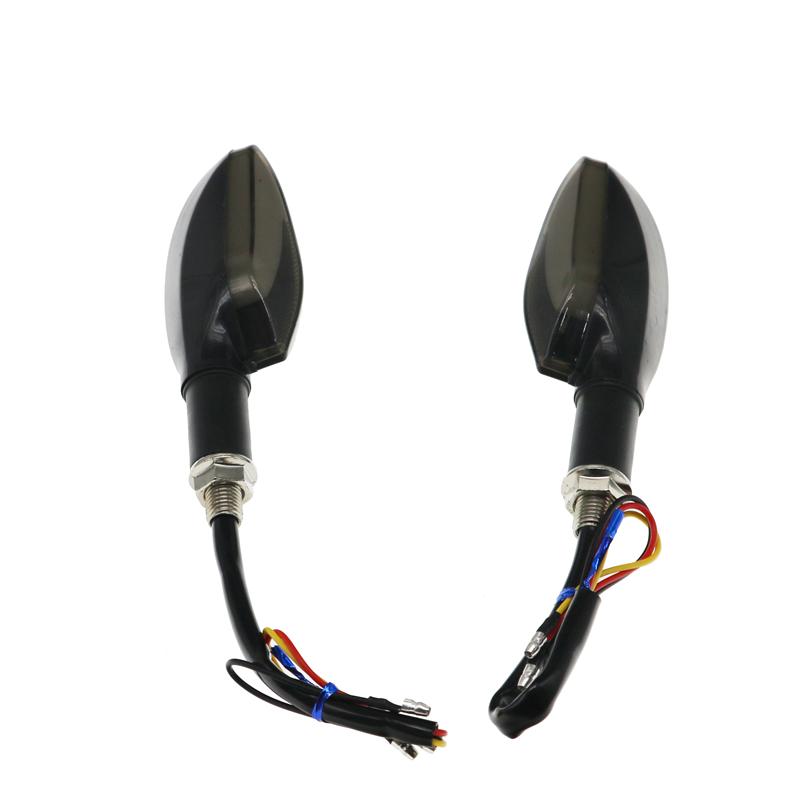 LMoDri 2 Flasher Motorcycle Universal 12V LED Turn Signal Lights Motorcycle Modification Blinker Front Rear 2PCS Signal