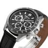 Seiko Watch SBTR021 Quartz Chronograph Watch Horizontal Black Men's (Three Lines)