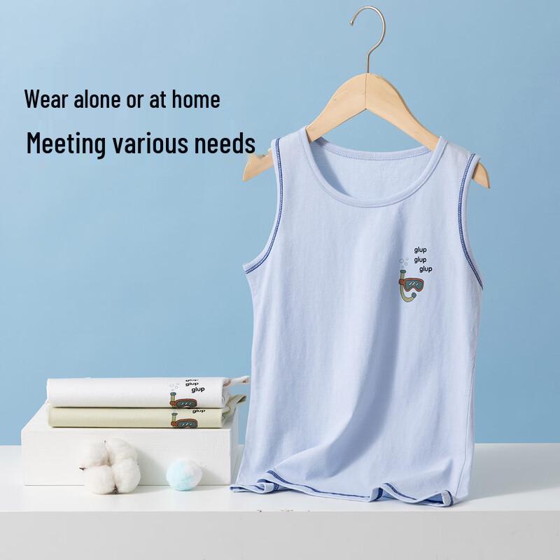 Boys' Cotton Breathable Vest 2-Pack