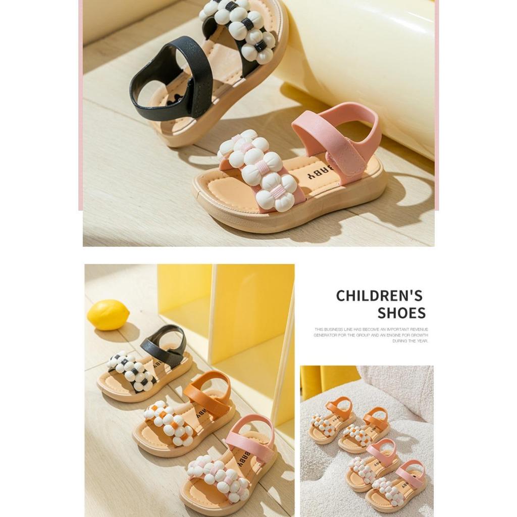 Dámske letné sandále s kvetmi a kreslenými motívmi - Roztomilé, otvorené, ležérne topánky s ľahko použiteľným suchým zipsom (diabolská plsť), Flexibilné topánky pre mládež, Dievčenské topánky