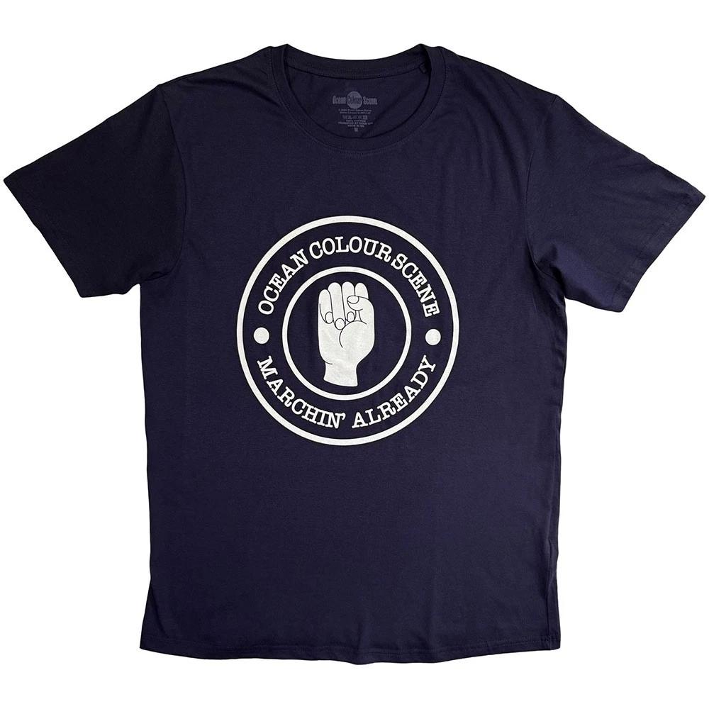 Ocean Colour Scene Marchin Fist 100% Cotton T-shirt Mens Womens Tees Top 4XL