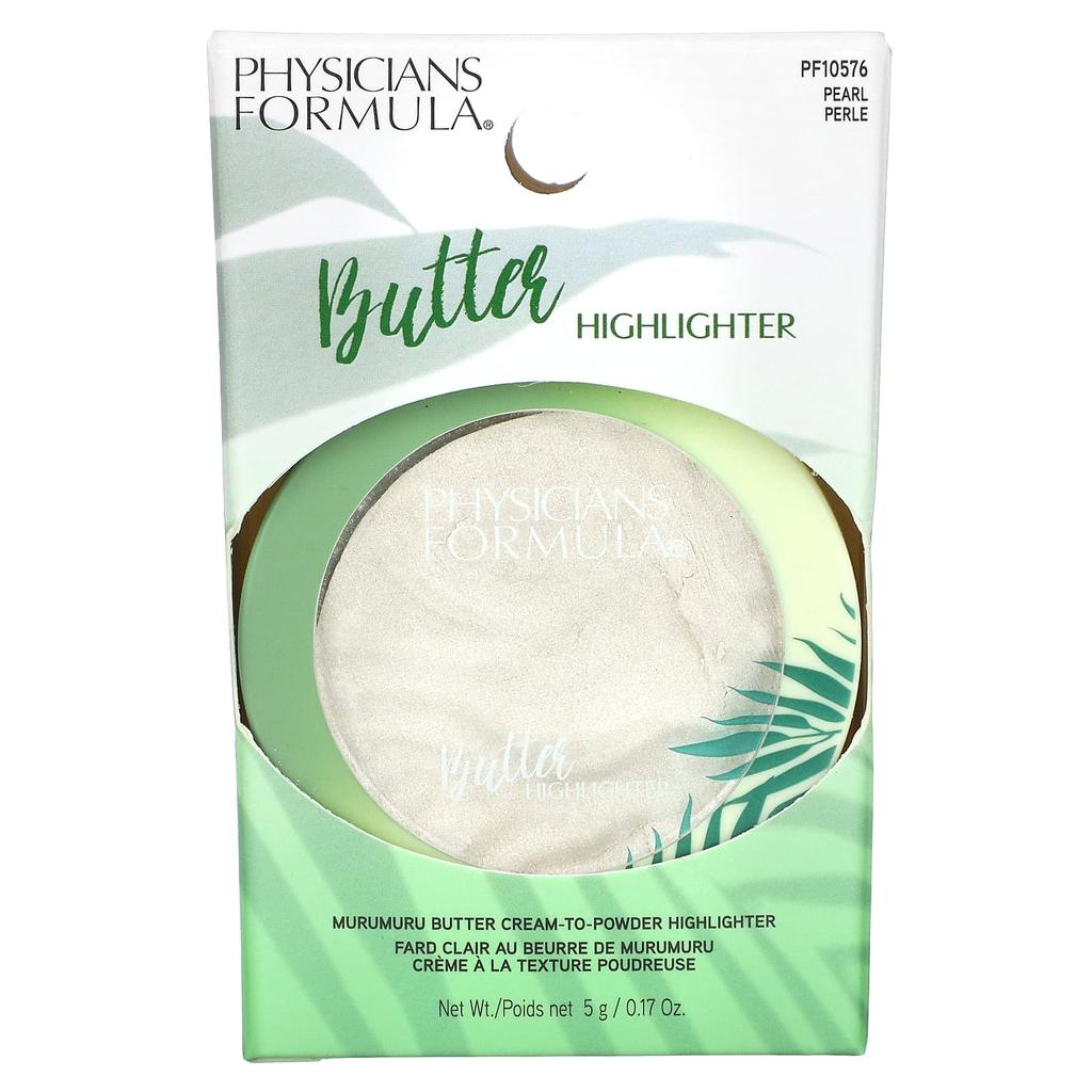 Physicians Formula Butter Highlighter, Cream To Powder Highlighter, PF10576 Pearl, 5 G (0.17 Oz)