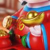 Creative Solar Swinging God of Wealth Shaking Head Auto Interior Decoration  Room Decoration