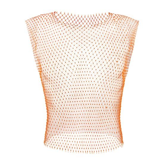 Men Sexy Night Club Vest Square Collar Sleeveless Fishnet Vest Slim Fit Hollow Perspective Mesh Tops Shiny