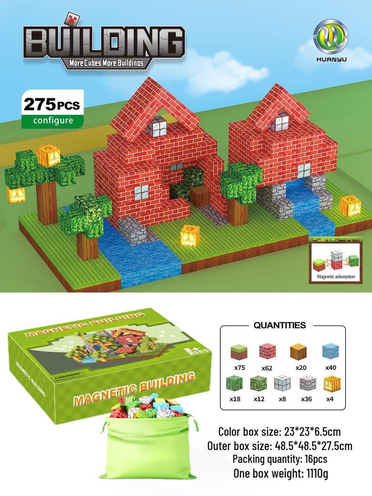 Magic Magnetic Forest Blocks - Magnetic Cube Building Set for Kids