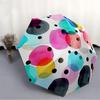 1pc Watercolor Circles Automatic Open/Close Umbrella - Compact Travel Umbrella, Gift for Birthday, Christmas, Anniversar Yy251208192