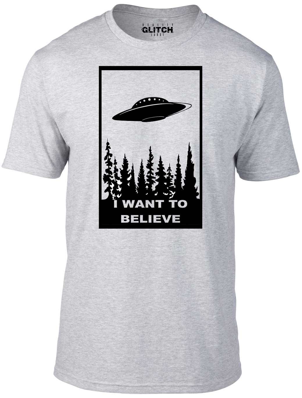 I Want to Believe T-Shirt Mens Womens Tees Top - Funny T Shirt Mens Womens Tees Top sci fi ufo space x fiction files alien S