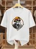 Men's Skull Print T Shirt Crew Neck Short Sleeve Hip Hop Casual Summer Tee Top