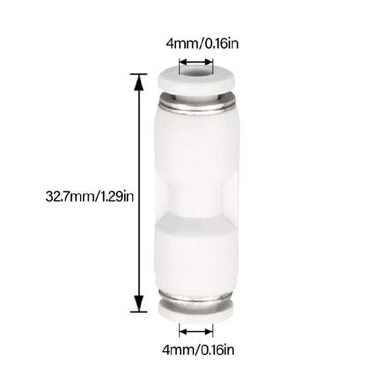 PTFE Filament Guide Tube Connectors for 3D Printers Offering High Temperature Resistance