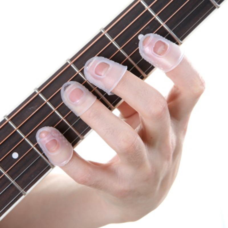 15Pcs Silicone Finger Protector Sleeve Cover Anti-cut Heat Resistant Anti-slip Guitar Finger Picks Fingers Cover